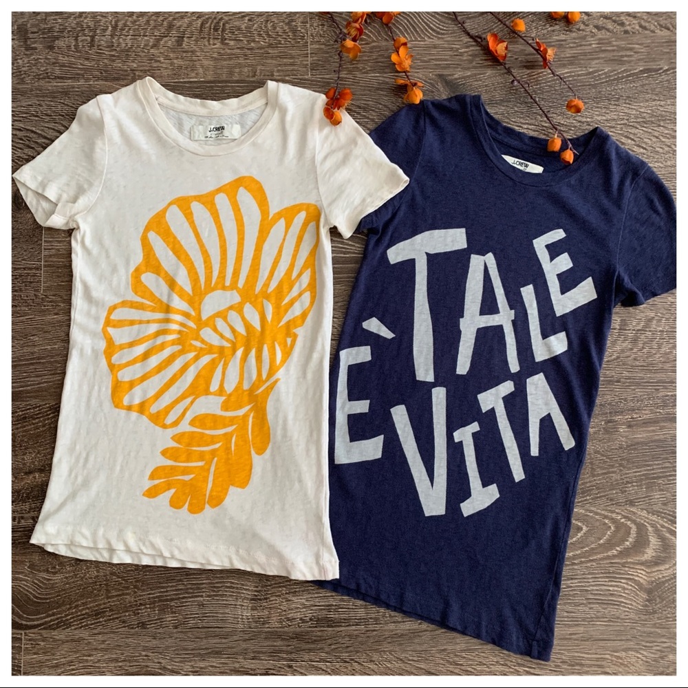 J.Crew 2 Set of Graphic Tees